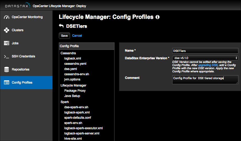 opscLCMcreateConfigProfile