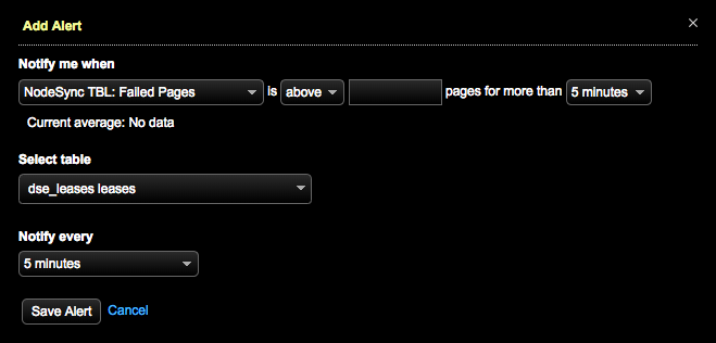 Add Alert for NodeSync dialog