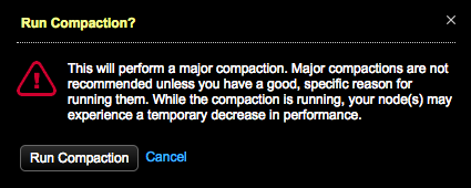 Confirm compaction dialog